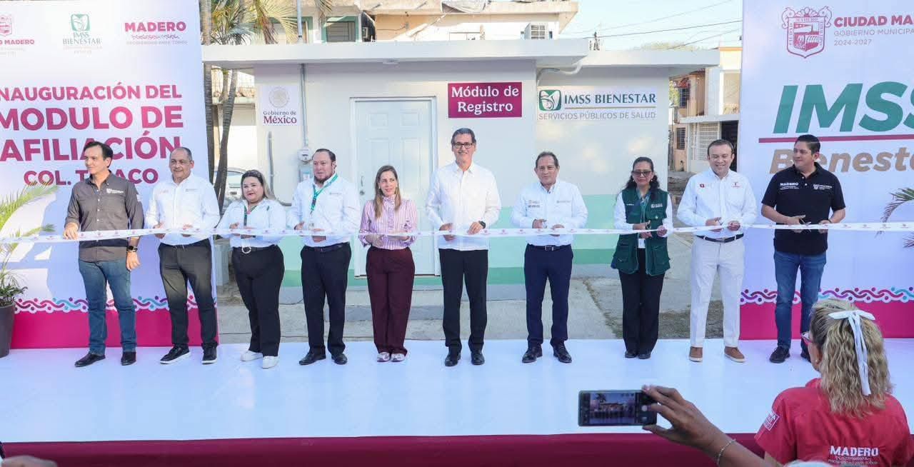 Inaugura gobierno de ciudad madero módulo de afiliación al IMSS-bienestar en la colonia Tinaco