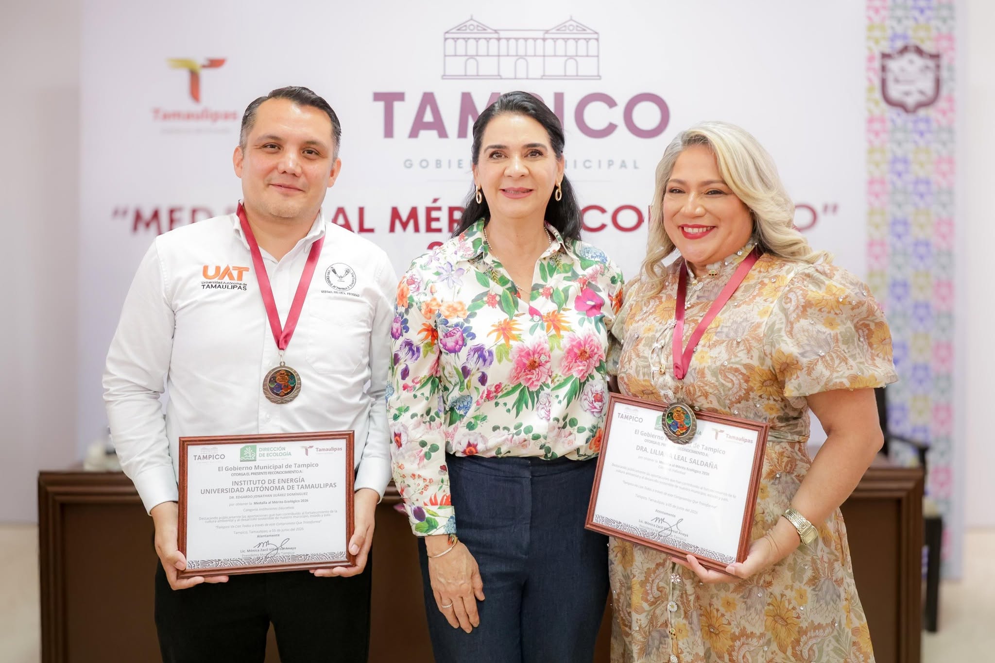 Reafirma Mónica Villarreal compromiso con el desarrollo sustentable al entregar la Medalla al Mérito Ecológico 2026