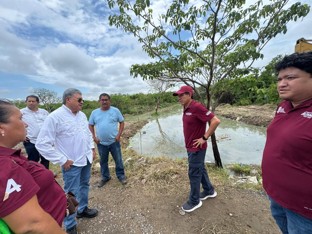 Supervisan alcalde  zonas afectadas por las lluvias