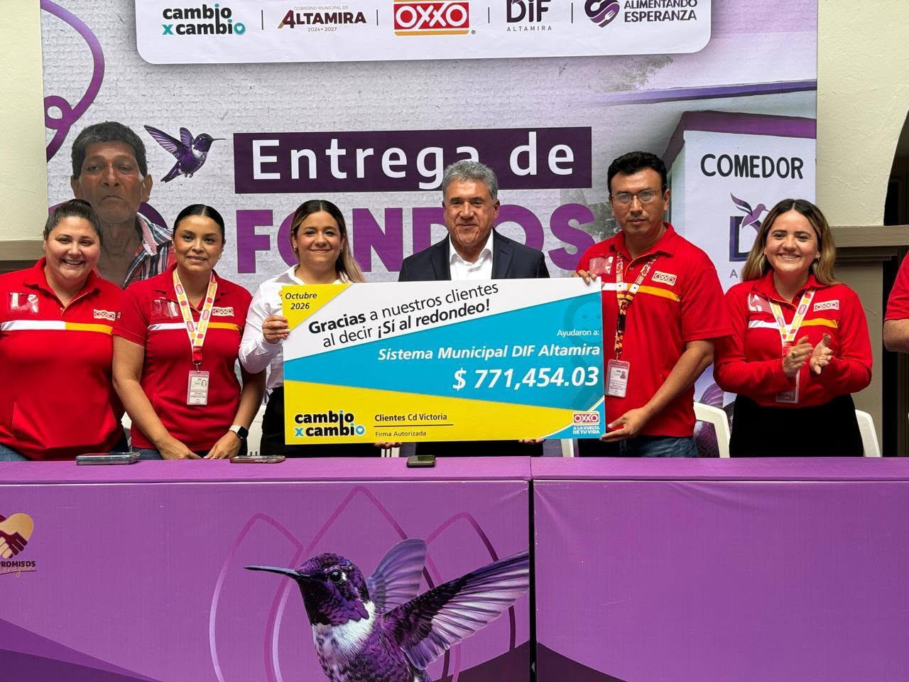 Fortalecen DIF Altamira y tiendas OXXO bienestar de población vulnerable